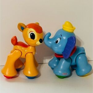Fisher-Price Disney Baby Amazing Animals Dumbo and Bambi click-clack toys